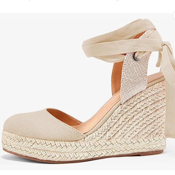 espadrille closed toe lace up